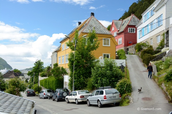 Houses and roads interweave in Alesund