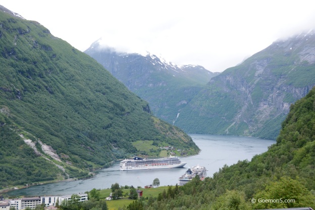 Cruise ships in Geiranger, Norway